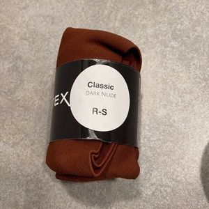 Sheertex dark nude classic tights. Size small